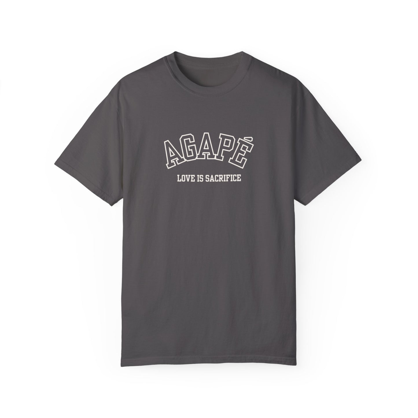 Agape Varsity | Premium Comfort Colors | Deep Gray